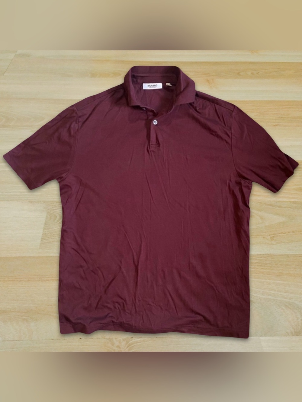 100% Cotton Murano Burgundy Liquid Luxury Collared Shirt